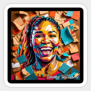 Serena Williams // Paper Art Sticker